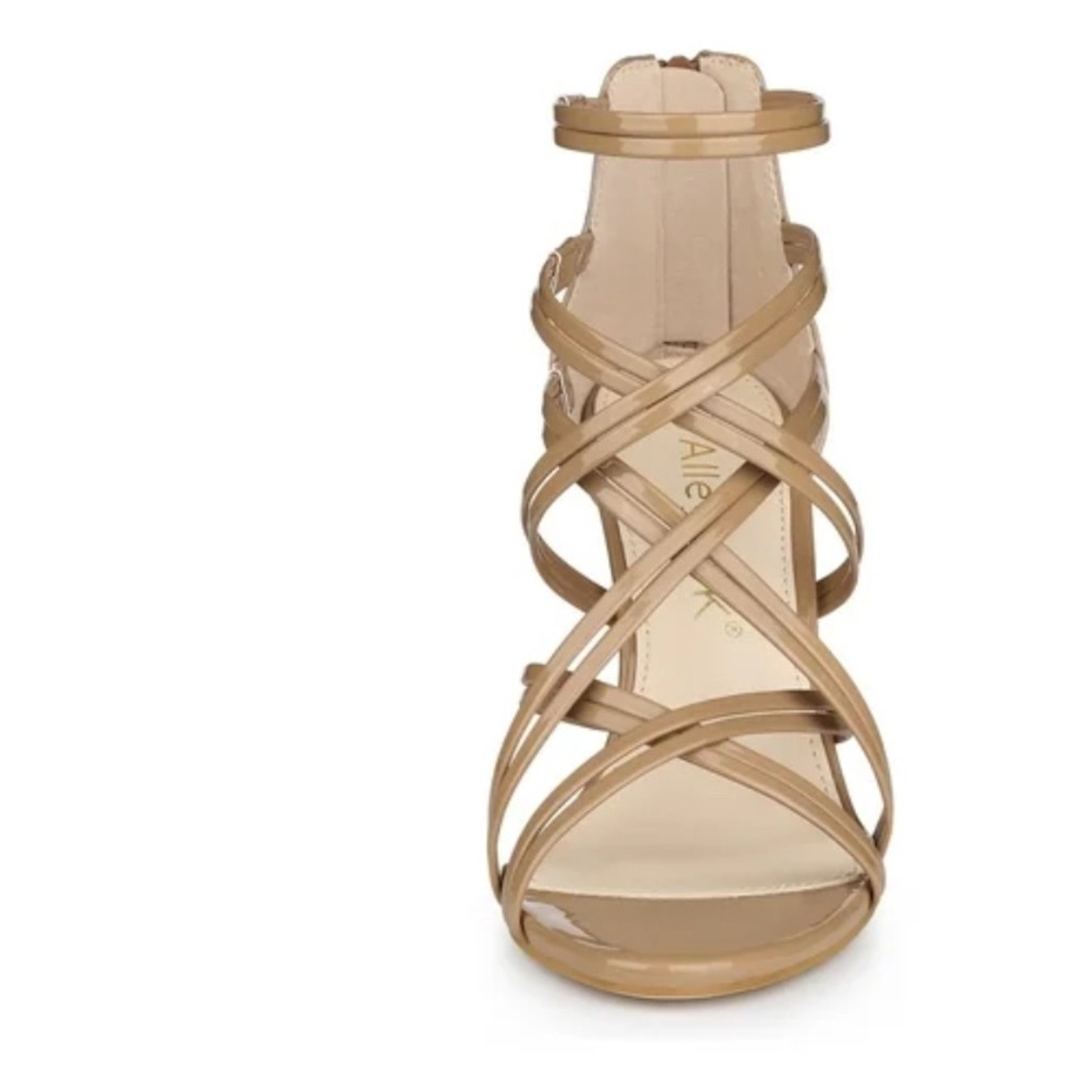 Allegra K nude Strappy Heels with Stiletto Design - Picture 4 of 4